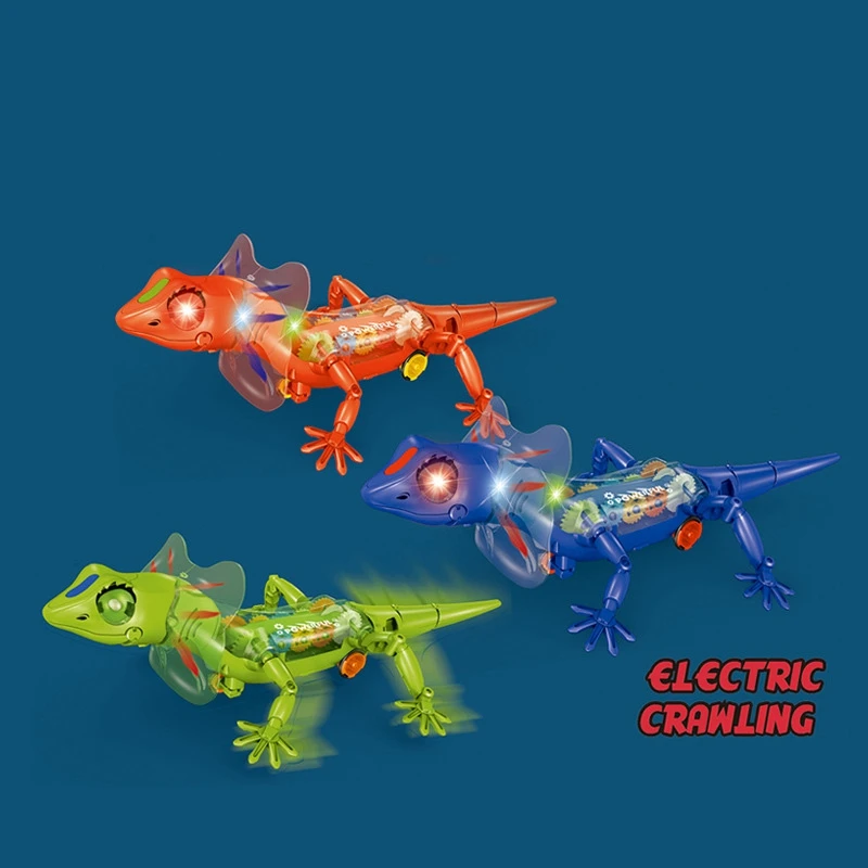 Robotic Electric Battery-Powered With Light And Sound Robotic Electric For Children Kids Gift Lizard Toy