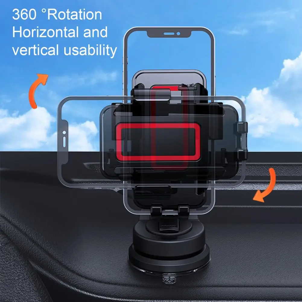 Handsfree Phone Holder Super Suction Cup Telescopic Car Phone Mount Handsfree Dashboard Windshield Holder Stand for Universal