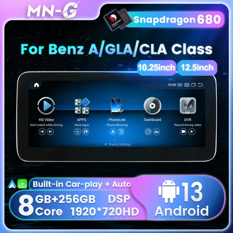 S680 8+256G Android All in one Car Radio For Benz GLA CLA A class G LASS W176 W463 X156 C117 Multimedia Player Wireless Carplay