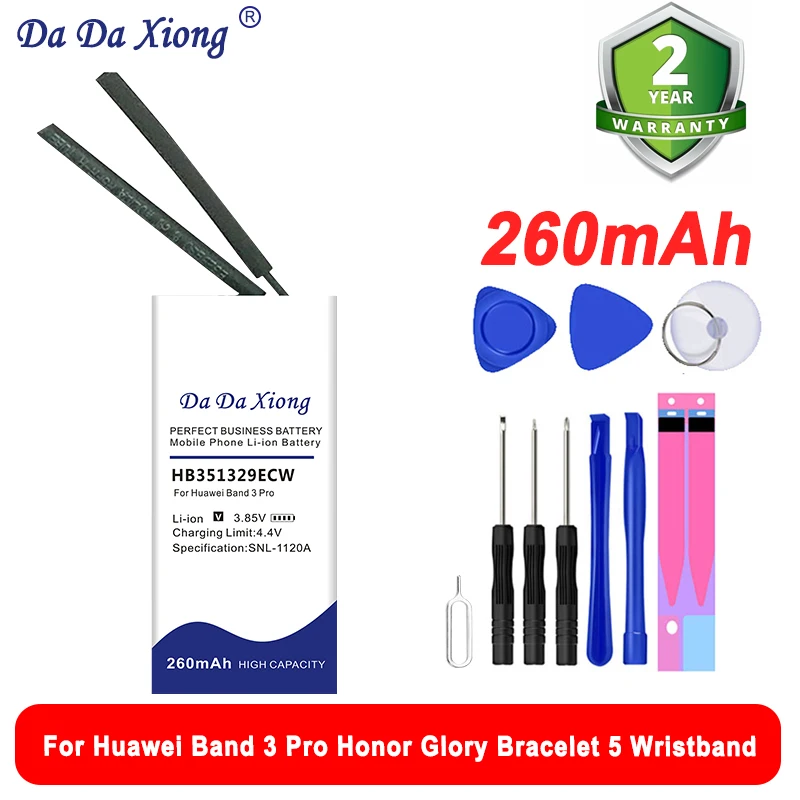 2024 New HB522025EFW HB672836EEW HB351329ECW Battery For Huawei Watch Band Honor Glory Bracelet 3 5 GT3 GS 42MM Pro + Free Tool