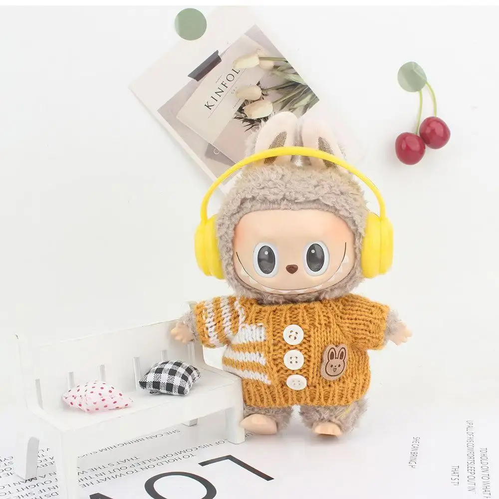 Mini Plush Doll Clothes Outfit Accessories for 17cm Labubu V1 V2 and Multiple Series - The Perfect Attire for Your Doll
