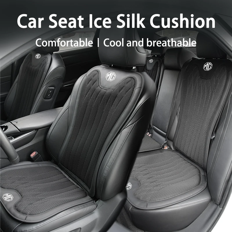 Car Seat Ice Silk Cushion Backrest Seat Protector Cover Interior For Morris Garages MG 3 5 6 7 HS ZS GS Hector TF GT ZR RX5 5
