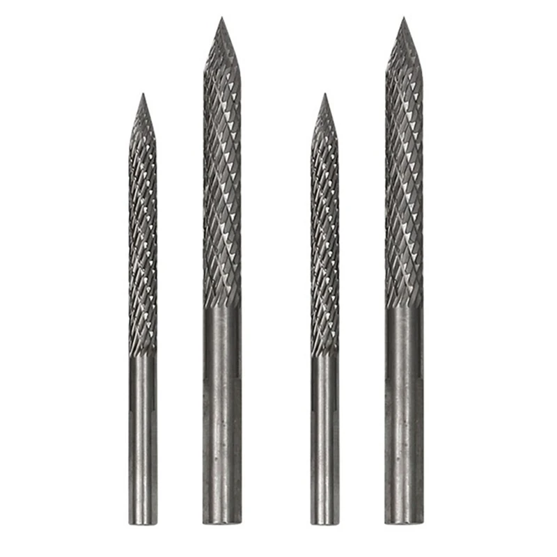 A23T 4Pack Tire Bit Multi Sizes Tire Repair Carbide Burr Drill Bit Tire Patches Plug Cutters Wire Cutter Reamer Drill 6mm 8mm
