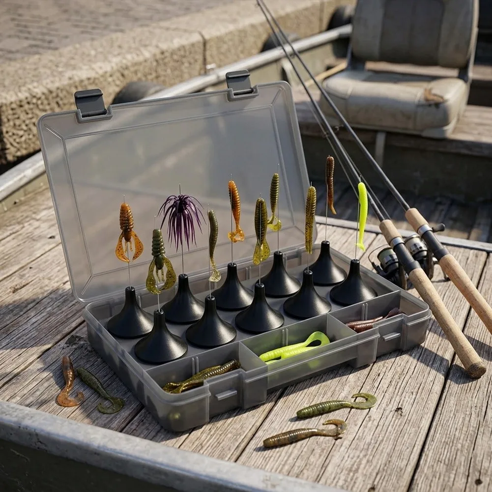 Sea For urchin Soft Lure Storage Base with 12 Mount Points and Strap Securing Options for Customizable Layouts