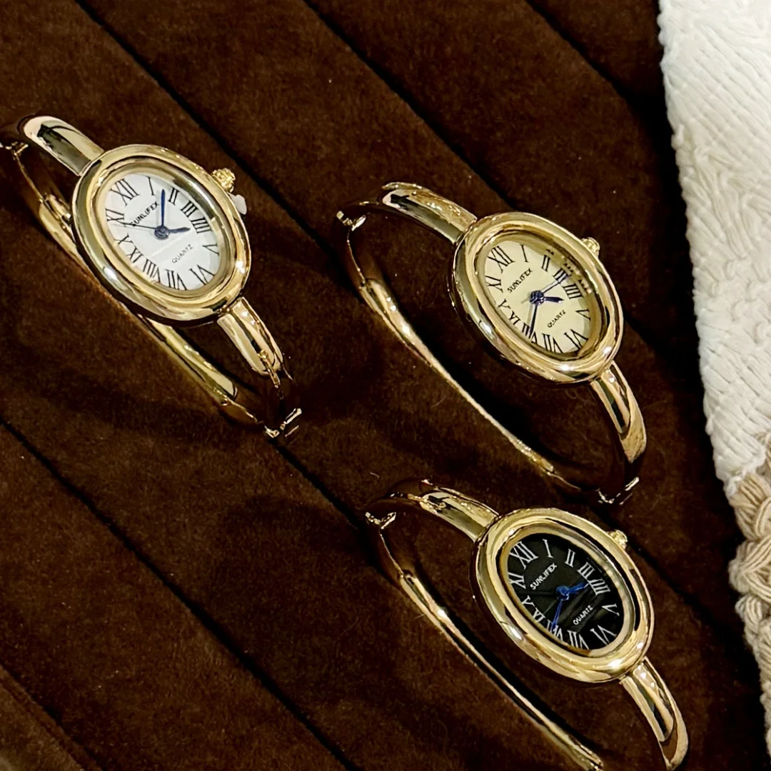 ผู้หญิงโรม Dial ควอตซ์นาฬิกาแบรนด์หรูสีทองกําไลข้อมือนาฬิกาข้อมือ Relogio Feminino ของขวัญนาฬิกา Montre Femme
