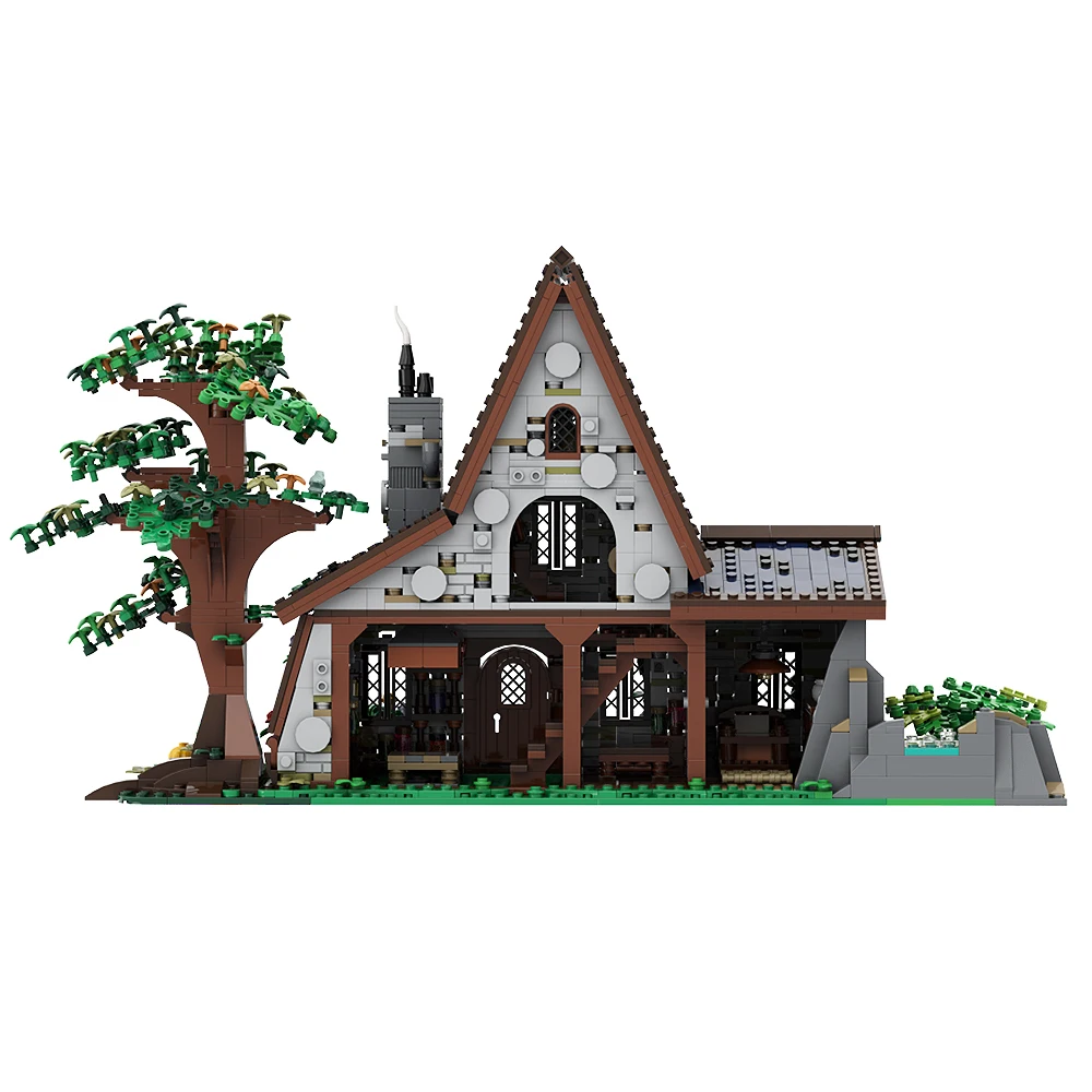 Gobricks MOC Magic Witchs House Building Block set The Dark Forest Home Education Brick Forest Architecture Toys Children Gift