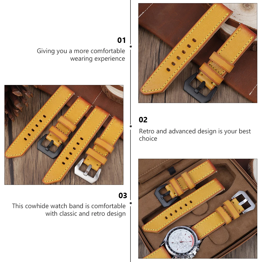 

Release Watch Bands Strap Wrist Wristband for Fashion Buckle Cowhide