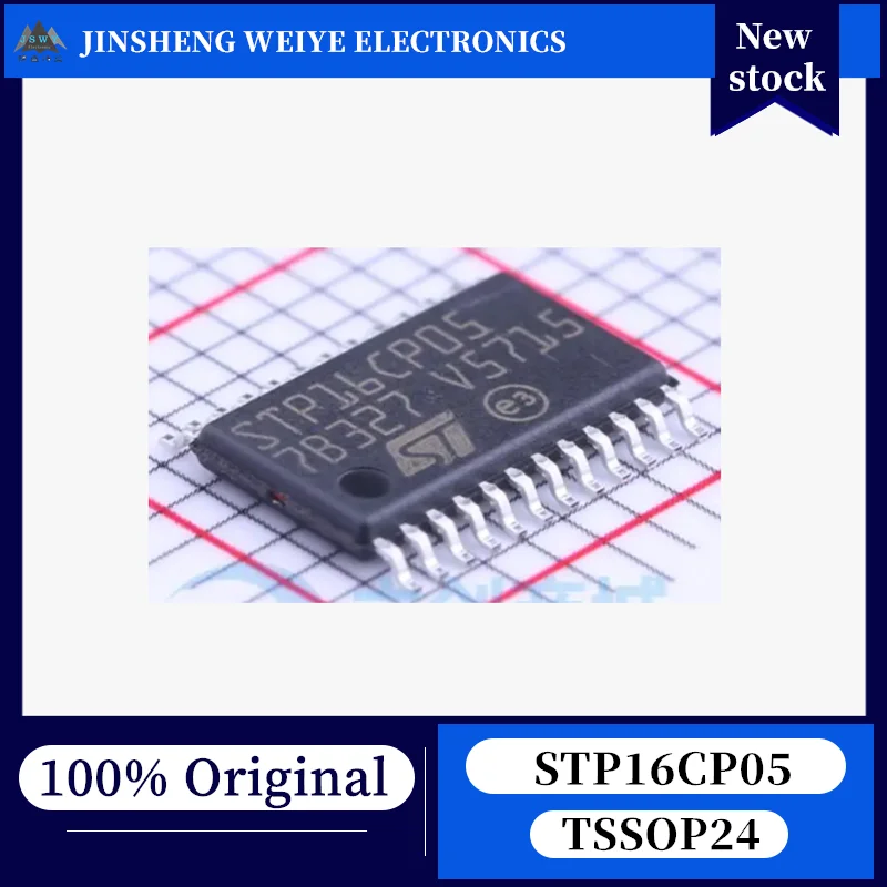 

(5/50 pieces) STP16CP05XTTR STP16CP05 TSSOP-24 16-bit constant current LED driver chip, 100% new original in stock fast shipping