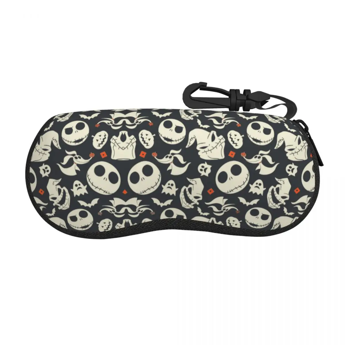 

Custom Jack Skellington Shell Glasses Case Unisex Travel The Nightmare Before Christmas Eyeglasses Case Sunglasses Protector Box