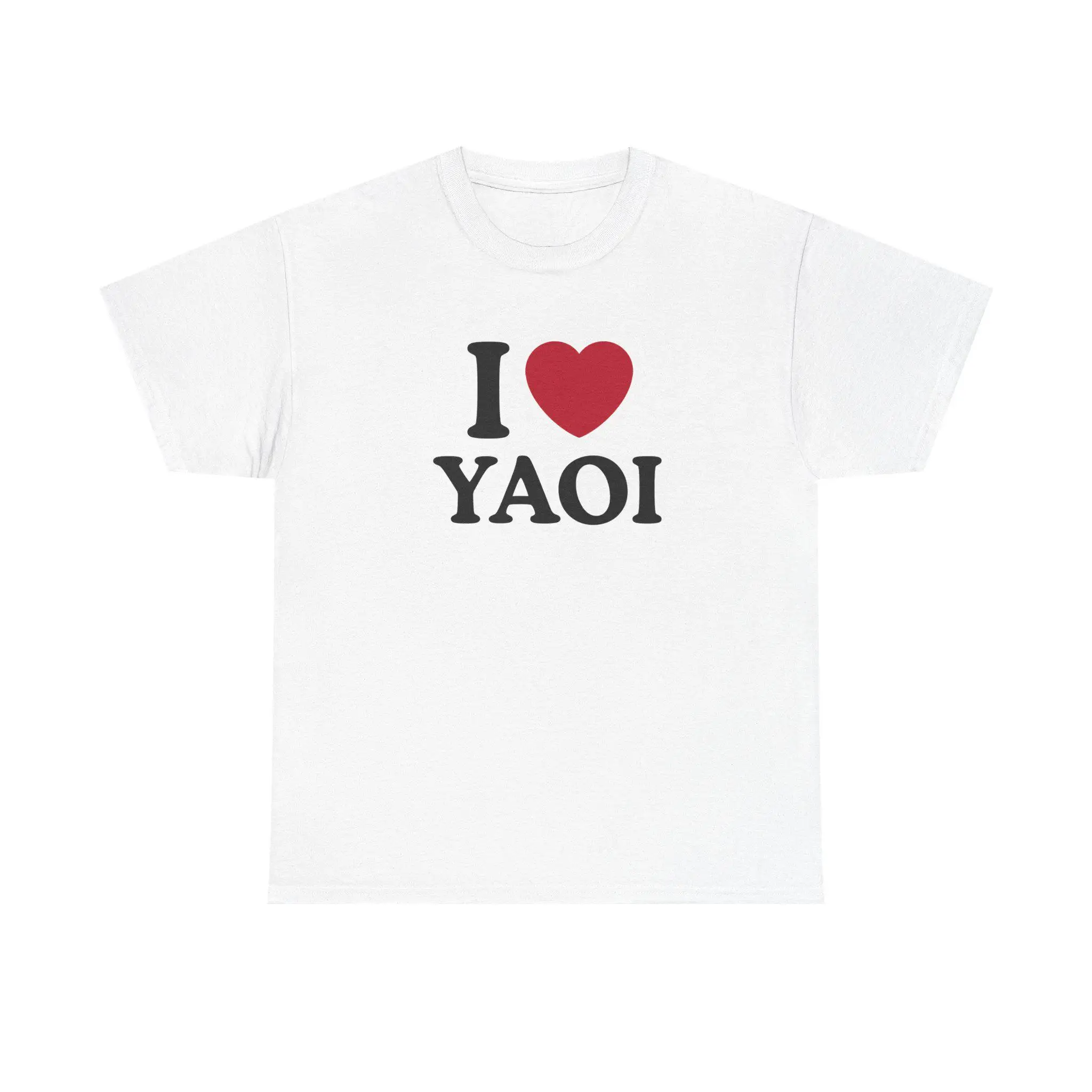 Men I Love Yaoi T-shirs BL Loose Prue Cotton Graphic Print TShirt for Men Women Round Neck Short Sleeved T-shirt Top