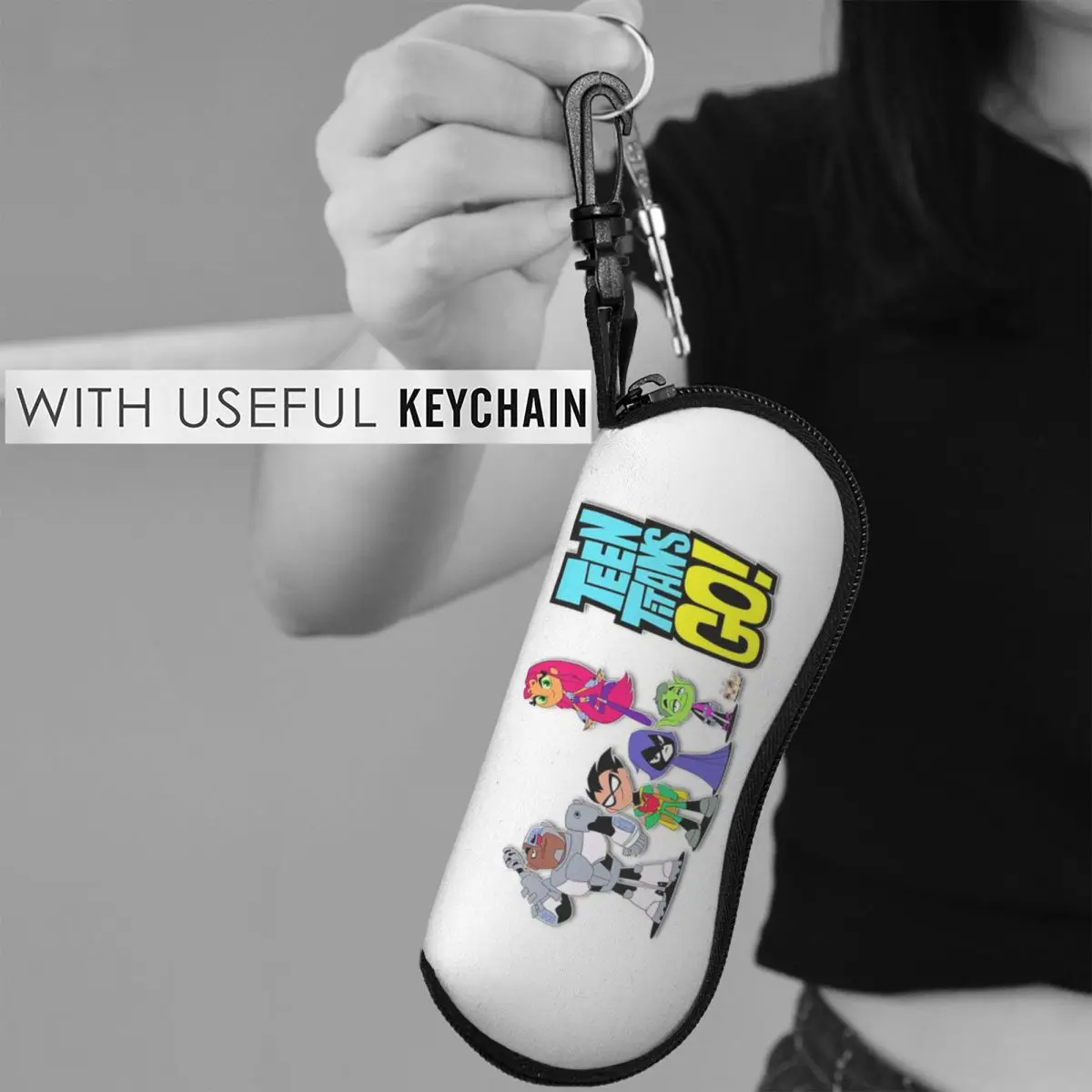 Teen Titans Teenage Go Raven 쉘 안경 케이스 보호용 선글라스 상자 여성 남성 소프트 안경 가방 파우치