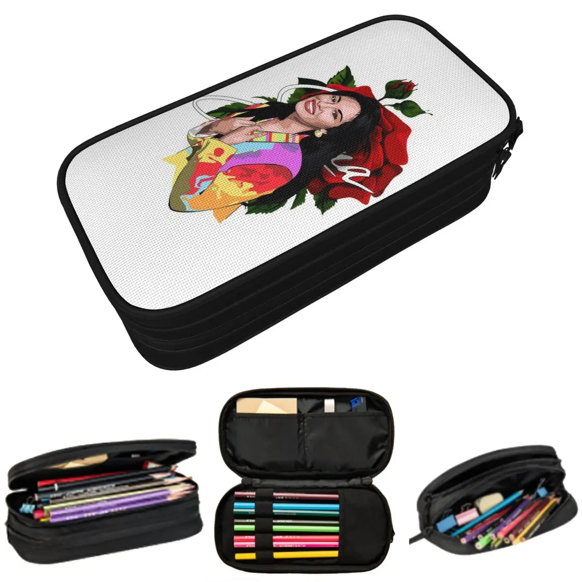 Selena Quintanilla Vintage-Federmäppchen für Kinder, Geschenke, Stiftbox, Bleistiftbeutel, Schreibwaren, Stifthalter-Tasche