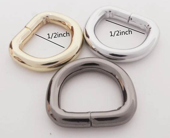 

8pcs D Rings, Bag Findings,Bag Rings,Dog Leash Ring Inner 1/2 Inch DR-010