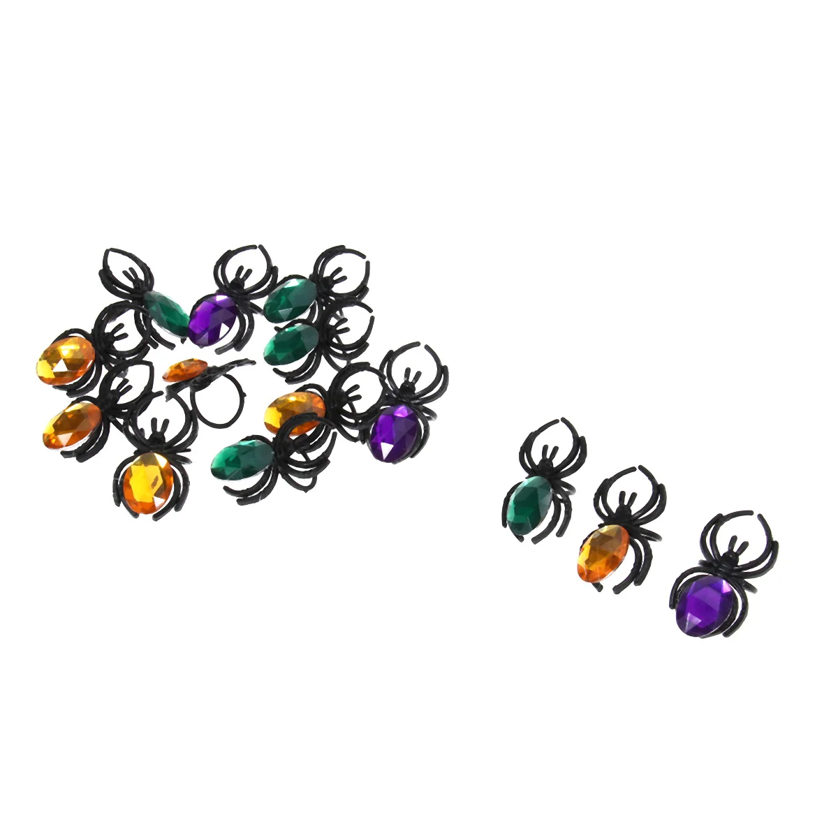 

25 Pcs Spider Rings for Women Finger Kids Toys Party Adjustable Halloween Child The