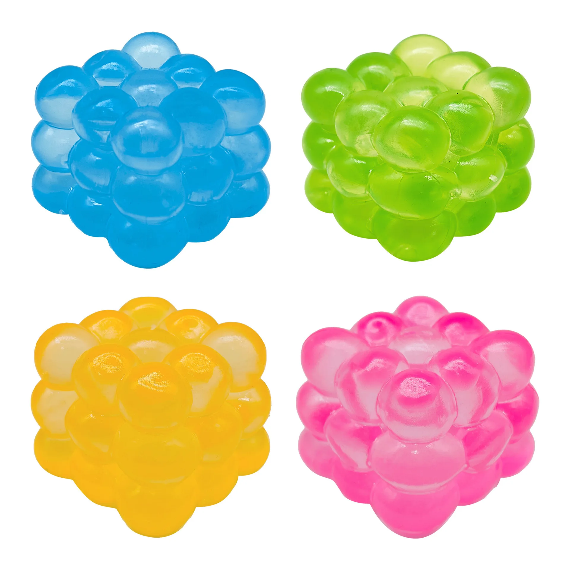 4-piece set, random color, ice shaped squeeze toy, suitable for various holiday gifts, can be used to fill candy bags