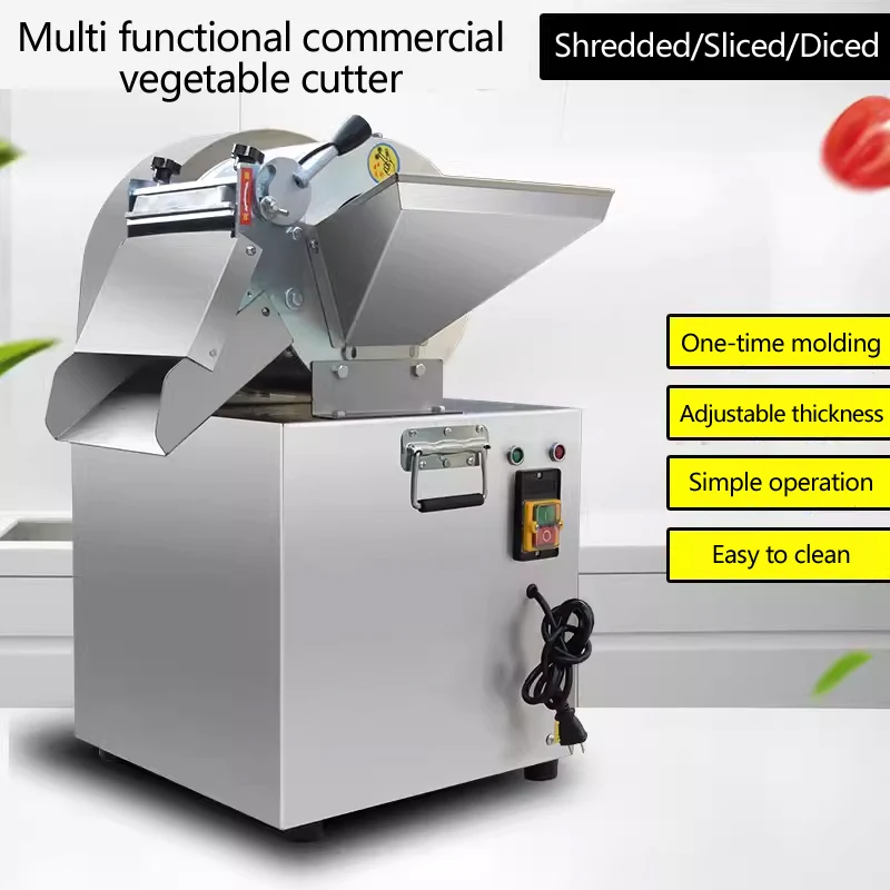 

LJPJP Electric Slicer Vegetable Cutting Machine Multi-function Chilli Ginger Cutter Stainless Steel Cabbage Shredder