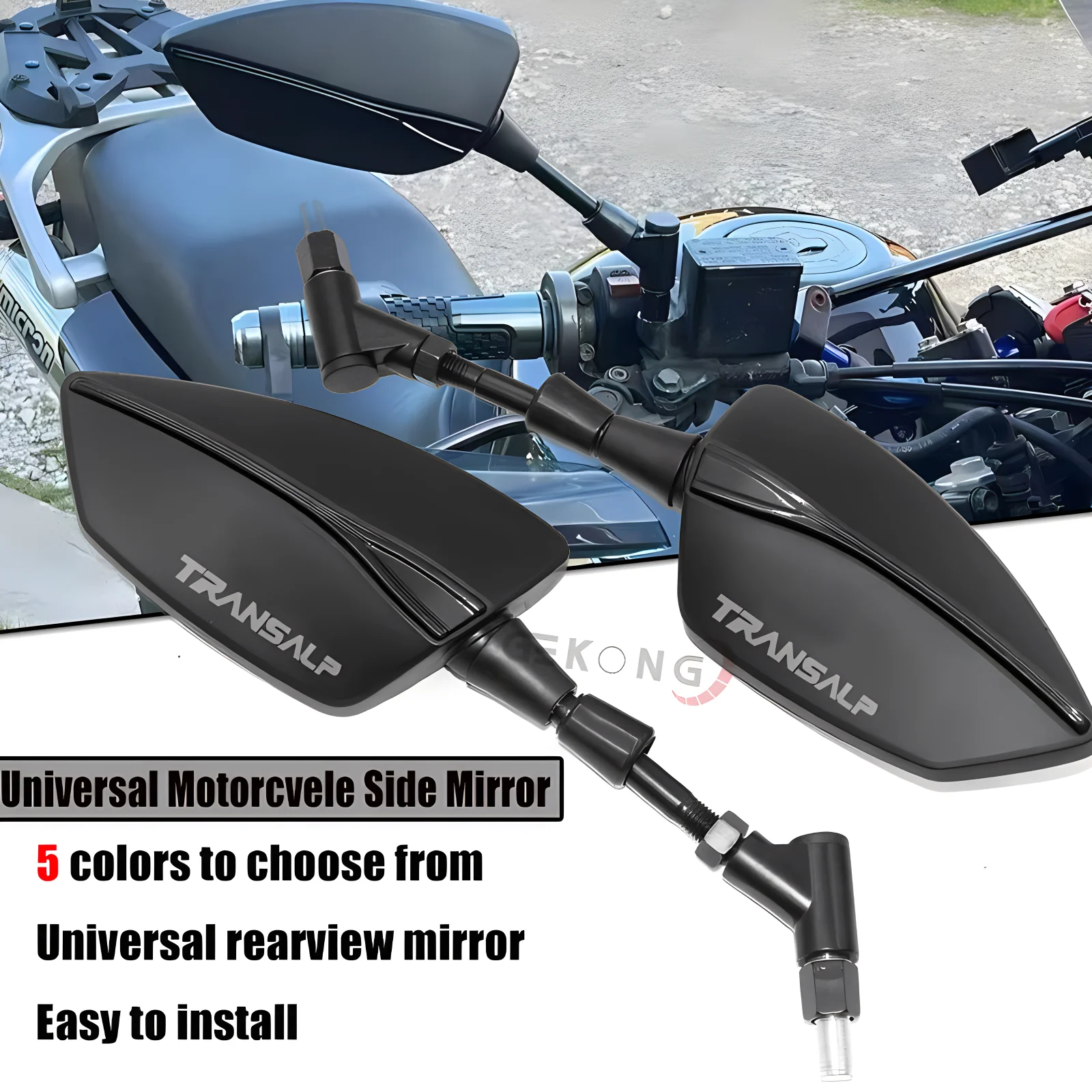 For Honda XLV 600 650 700 TRANSALP XL600V XL650V XL700V Motorcycle universal rearview mirror battle axe modification accessories