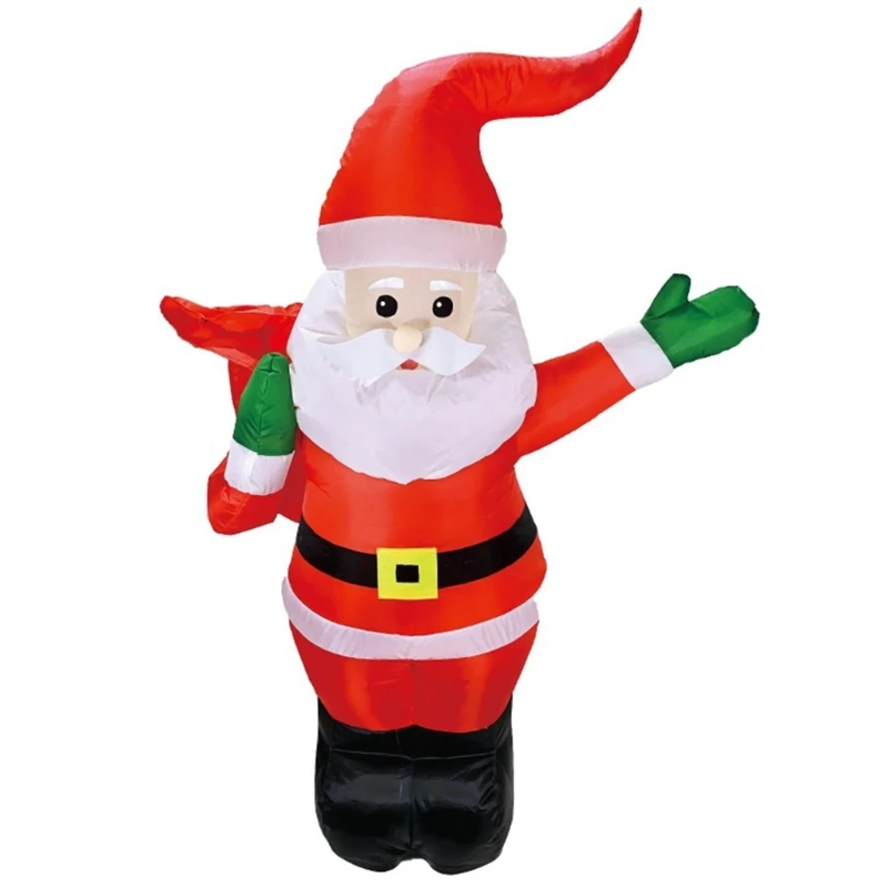 Remote Controlled Inflatable Santa Decors Remote Operated Inflatable Santa Toy Decoration for Birthday and Holiday Cheer