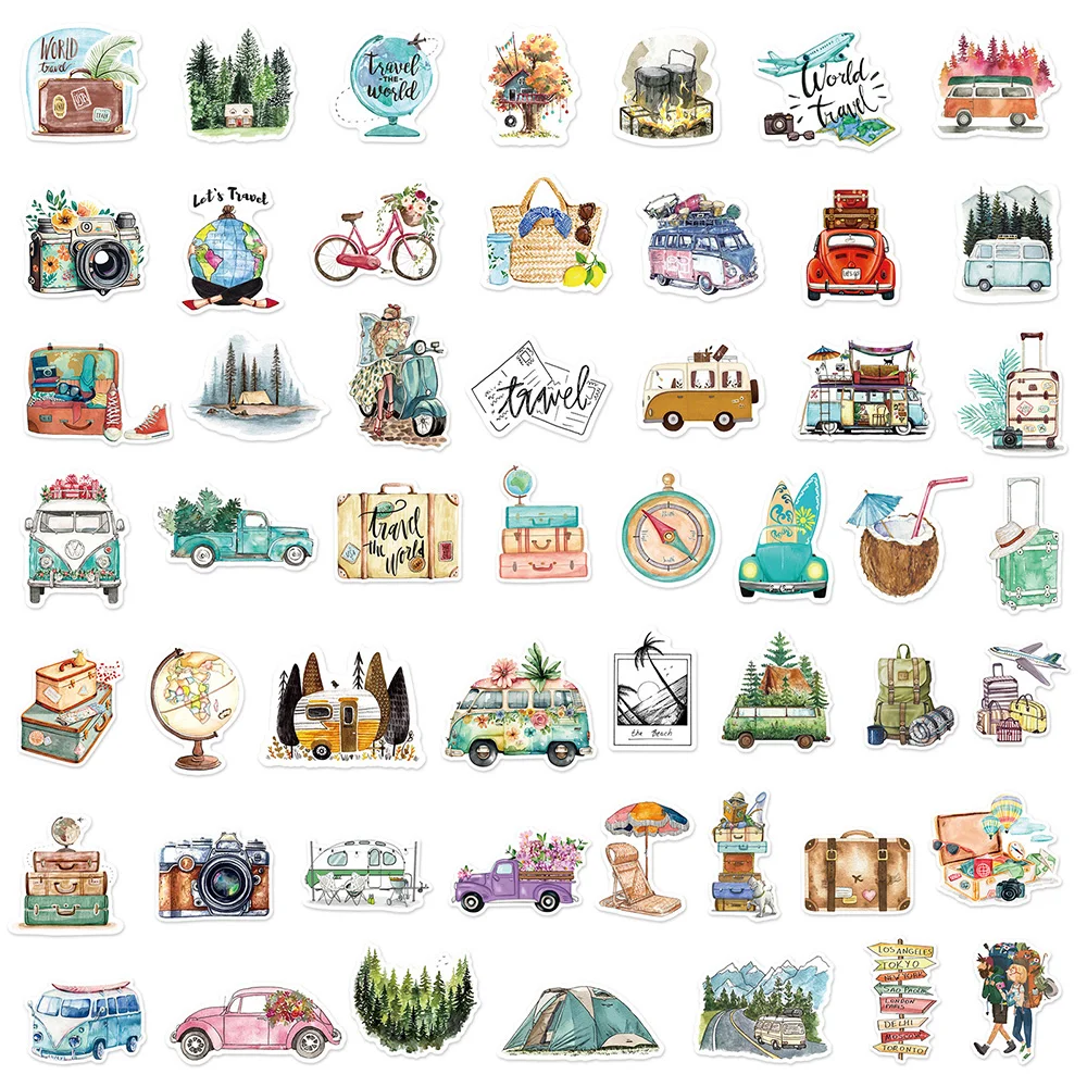 10/30/50 Stuks Nieuwe Outdoor Reizen Cartoon Sticker Diy Telefoon Laptop Bagage Skateboard Graffiti Stickers Leuk Voor Kind Speelgoed