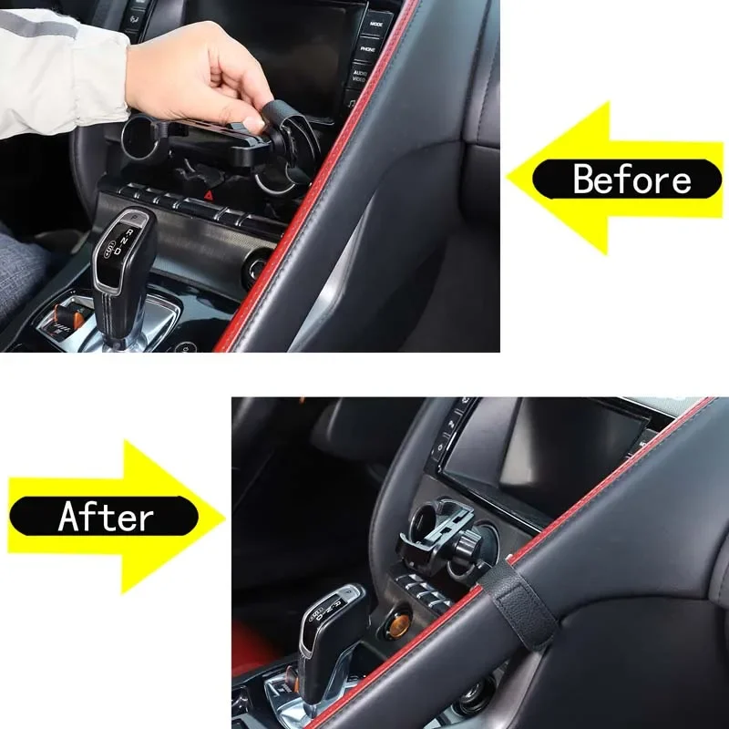 

For 2013-2023 Jaguar F-TYPE Car styling central control car mobile phone bracket navigation mobile phone rack Car accessories