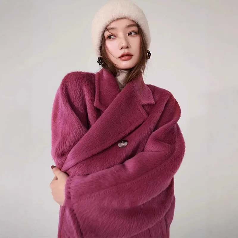 

Женское новое классическое пальто из искусственного меха средней длины