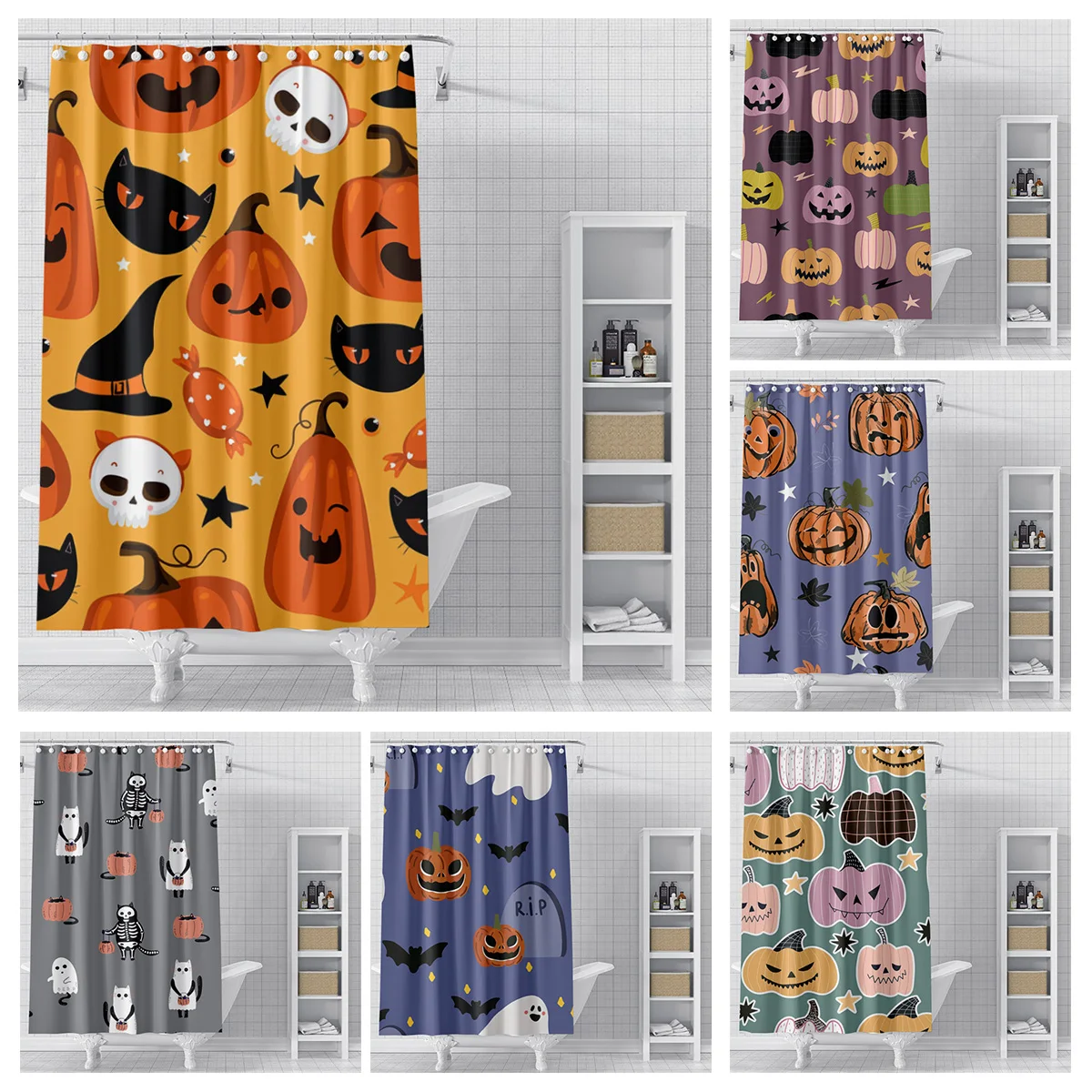 

Домашний декор, занавески для душа, искусственная ткань, современный скандинавский стиль, гостиная, Хэллоуин, осенняя Тыква