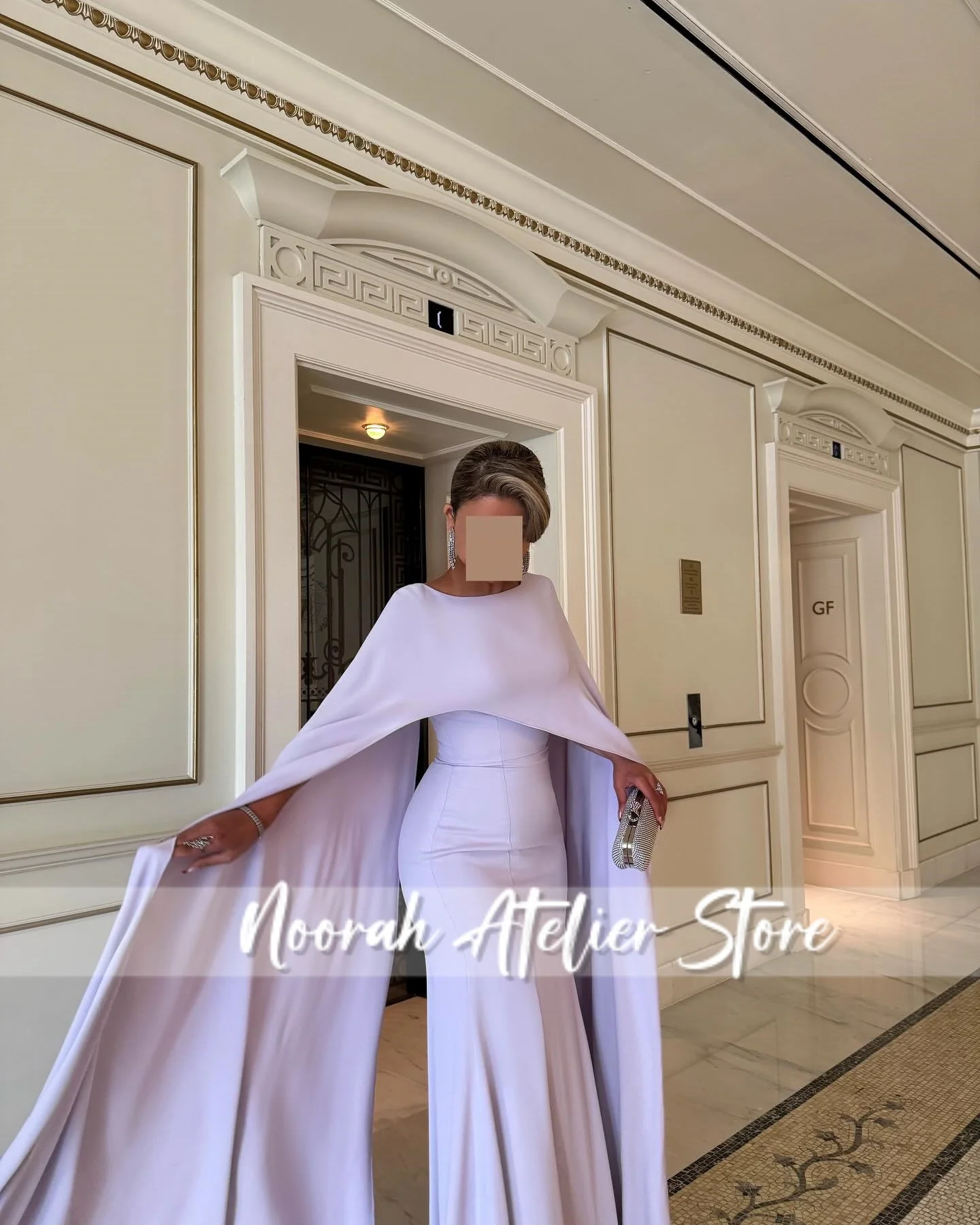 فستان سهرة نسائي فاخر بحورية البحر باللون الأرجواني أنيق 2025 أرجواني بطول الأرض ثوب زفاف المملكة العربية السعودية طويل مخصص