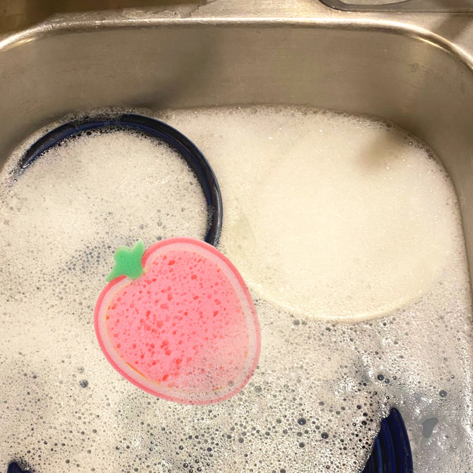 

4Pcs Thickened Cartoon Fruit Sponge Reusable Absorbent Cleaning Cloths Dish Sponges Kitchen Accessory Compact Wok Scrub Sweet