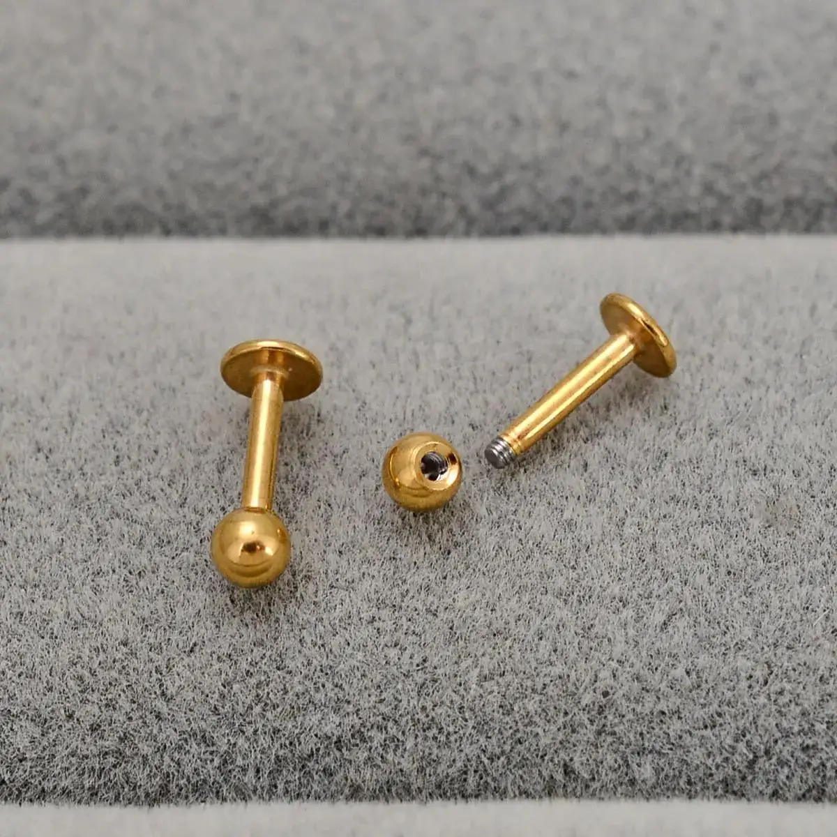 6/8/10/12mm Stainless Steel Golden Ball Labret Lip Piercing Jewelry Tragus Cartilage Stud Earring For Women / Men 2025 Trend 16G