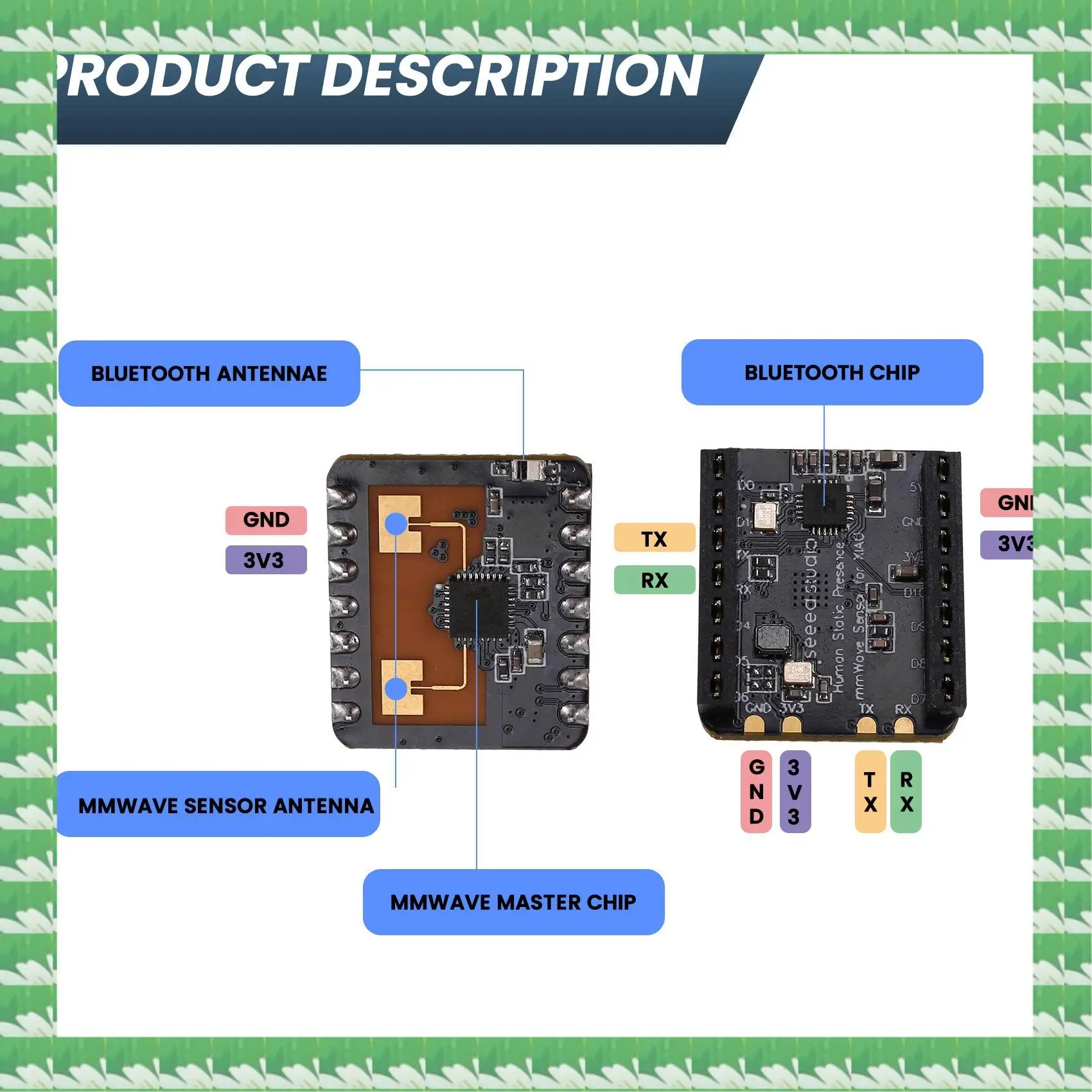 ONCE 24Ghz Mmwave Radar Sensor For XIAO Human Static Presence-FMCW For Arduino Home Assistant Esphome
