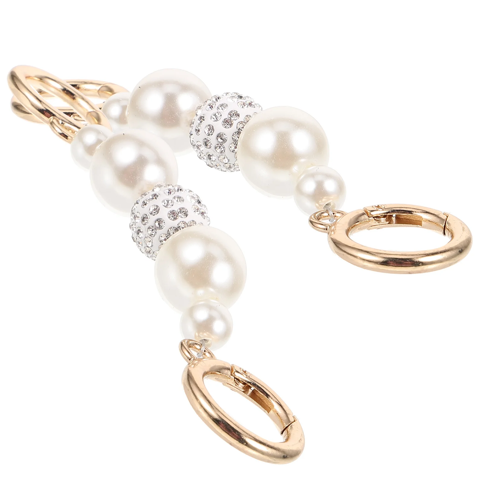 2 قطعة سلسلة حقيبة حزام استبدال اللؤلؤ حبة مقبض الأشرطة لحقائب اليد حقائب كتف براثن Diy بها بنفسك محفظة صنع سلسلة موسع #2