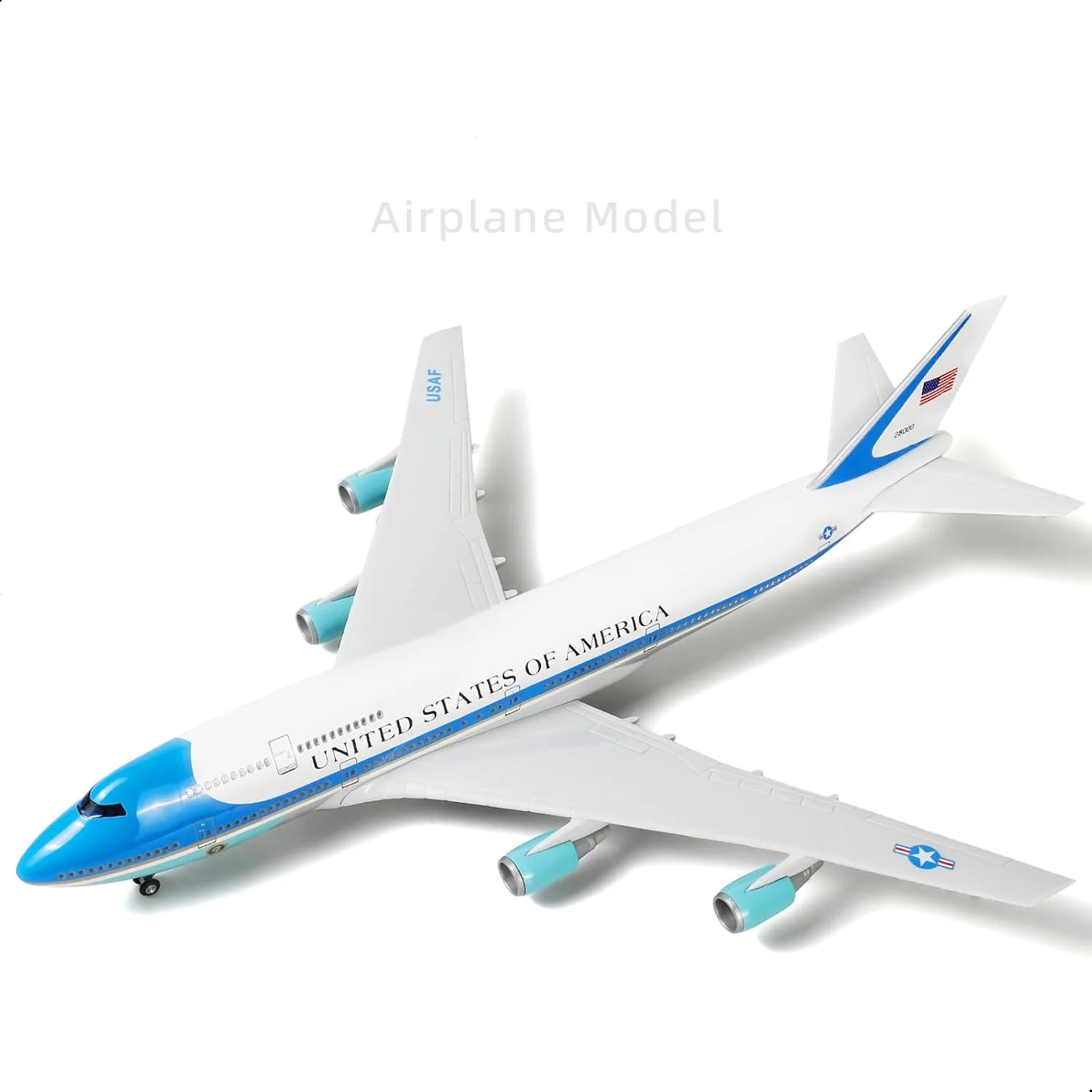 1/150 Scale Air Force one B747 Resin Diecast Airplane Model with Stand＆Wheel for Aviation Enthusiasts Gifts or Display Decoratio