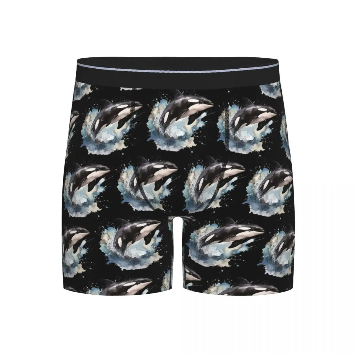 

Long Boxer Underpants Shorts Orca Aquatic Sea Ocean Killer Whale Panties Male Comfortable Underwear for Homme Man Boyfriend Gift