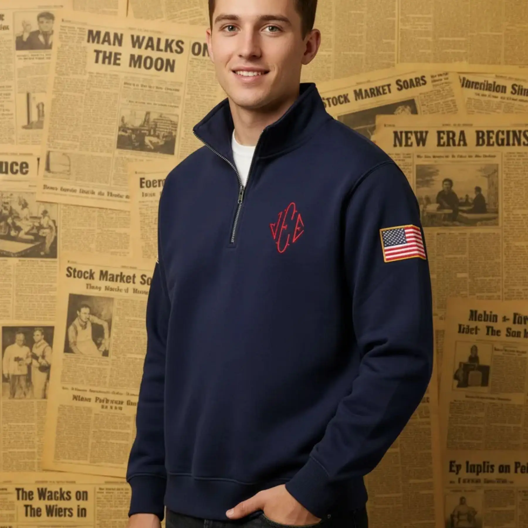 

Винтажные мужские толстовки с капюшоном на молнии, с вышивкой на воротнике, с длинными рукавами, в стиле Харадзюку, пуловеры, мужская одежда