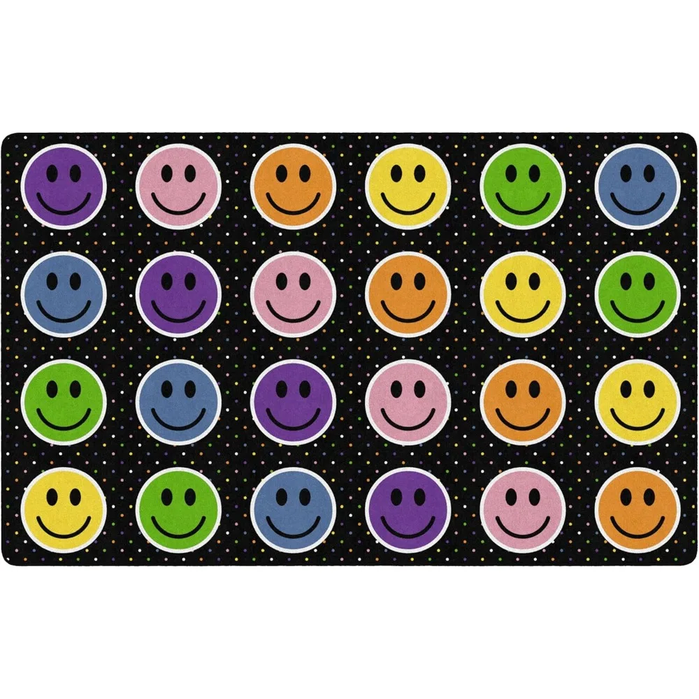 Carpets Smiley Seating (Seats 24) Classroom Area Rug or Educational Learning Mat, Kids Room or Playroom Carpet