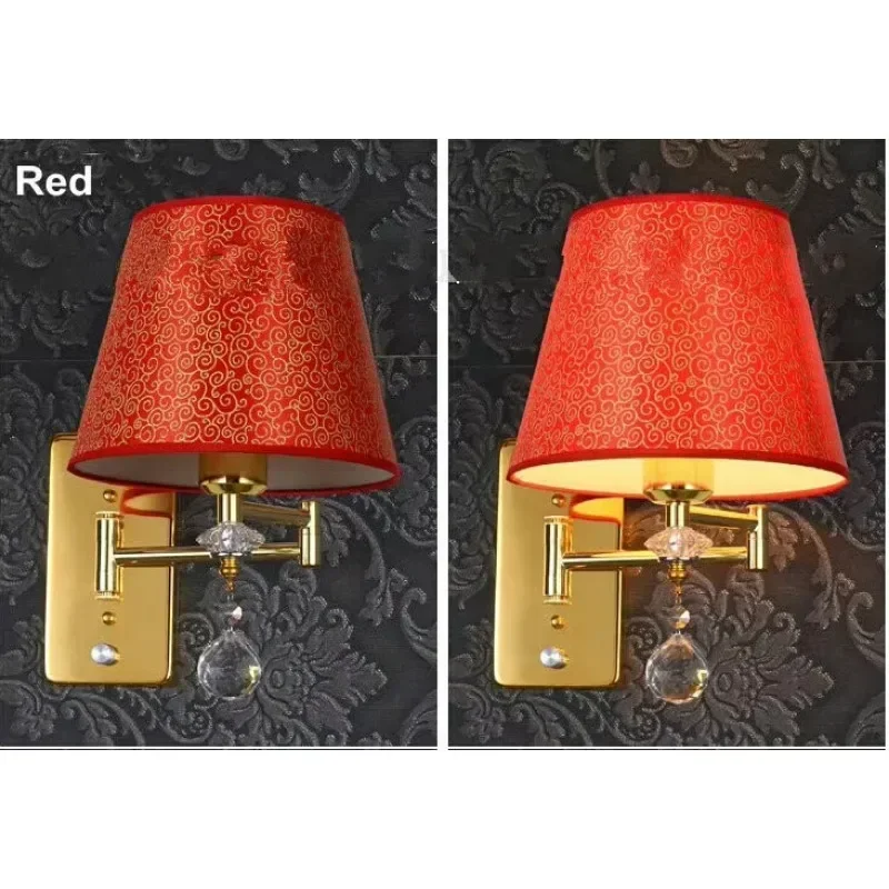 Modern Minimalist Dimmable Rocker Gold Bedside E27 Bedroom of Style Living Room Wall Lamp