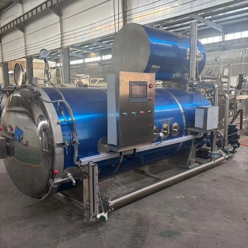 New Food Retort Canning Glass Jar Autoclave Machine for Dairy Milk Product Sterilization High Productivity Automatic Features