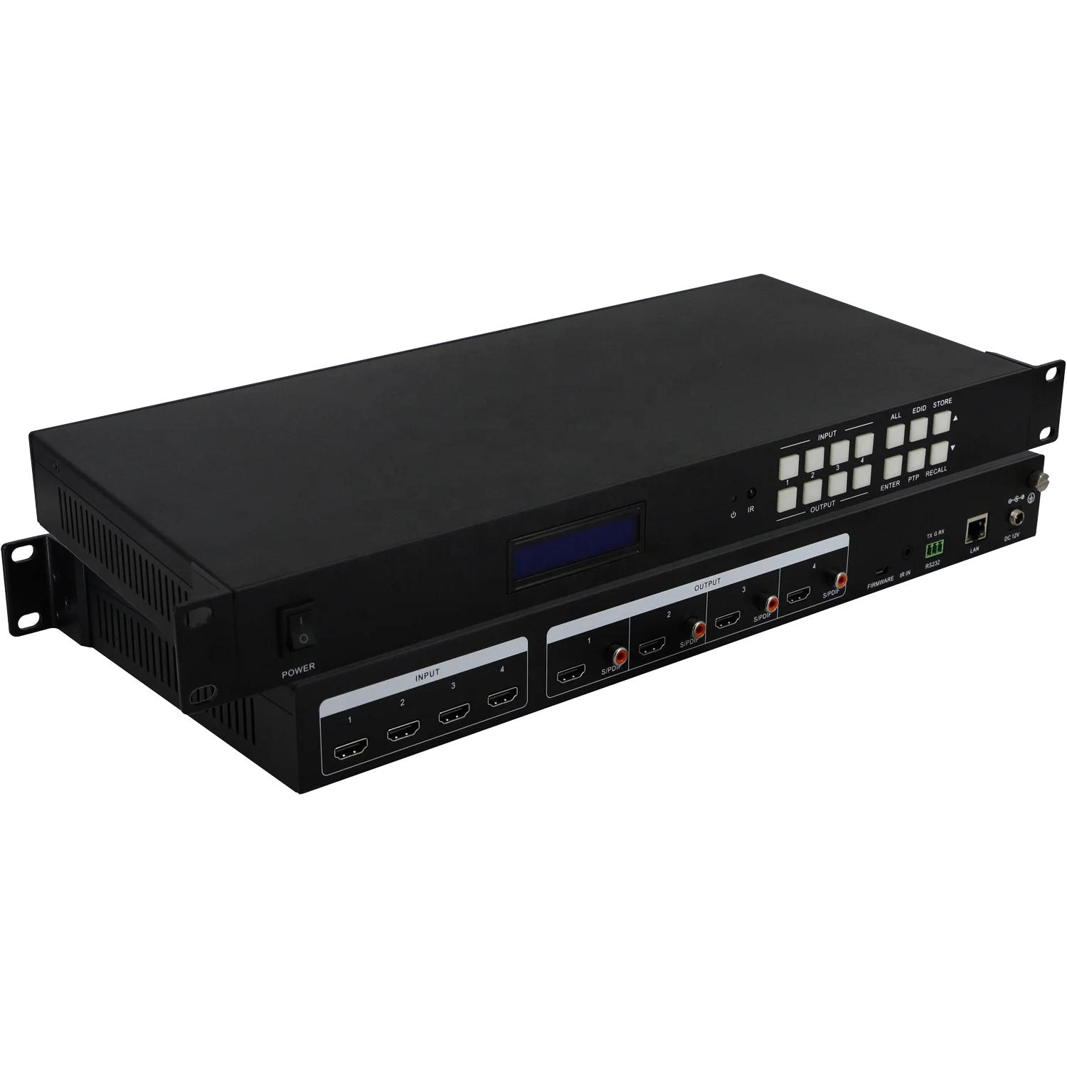 

Best Customized HDR 4K*2K 60hz Seamless over CAT5/6 ethernet 4x4 hdmi matrix Switch with EDID and Remote Control