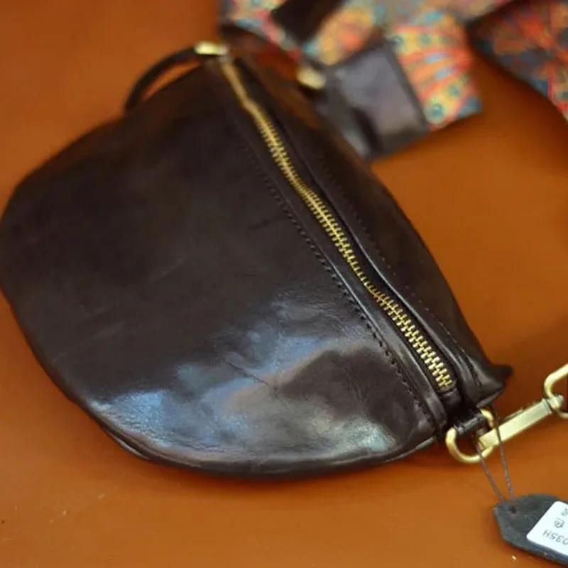 

AETOO New online celebrity live broadcast underarm bag plant tanned shell bag head layer cowhide crossbody bag shoulde