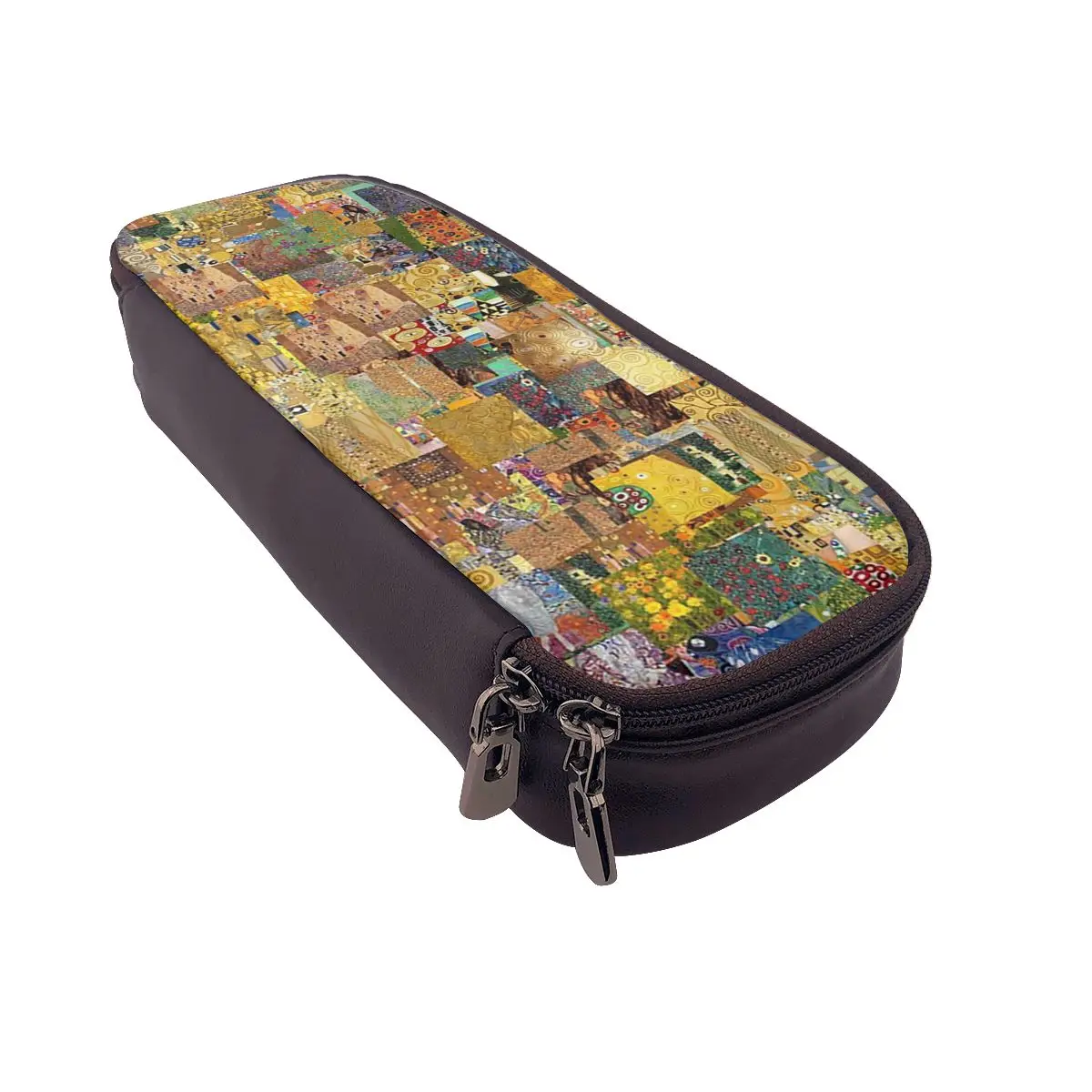 Кожаные пеналы Gustav Klimt, держатели для ручек, коробки для хранения канцелярских принадлежностей, пеналы-косметички для детей, подарки