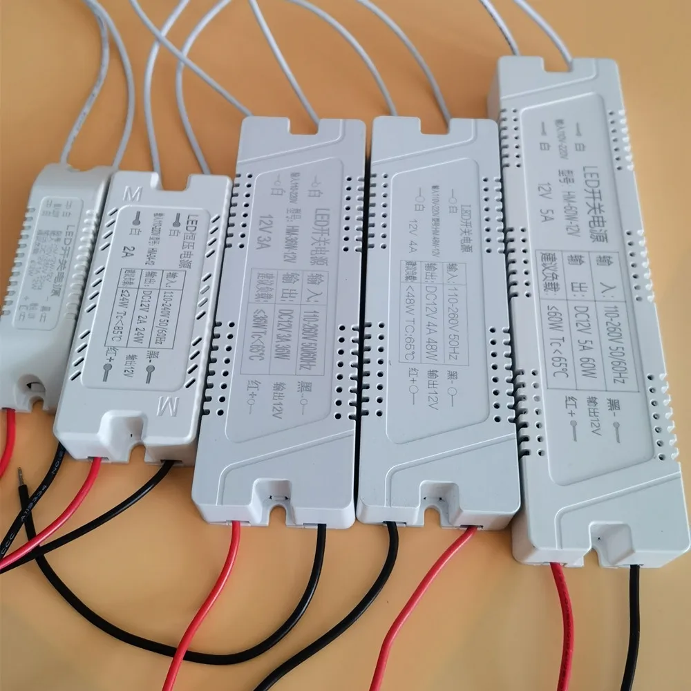 LED Voeding Driver 12V 60W – Holle Aluminium Behuizing Voor Lichtbakken, Reclameborden En LED-figuren