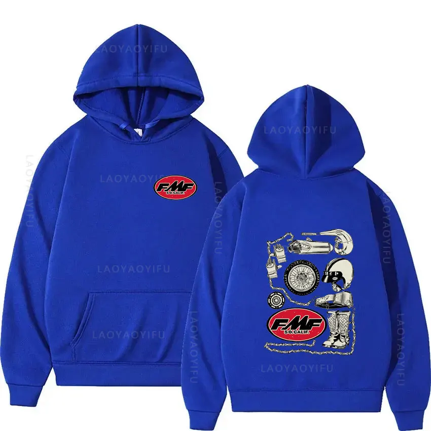 Y2K high quality FMF Racing Exhaust Ama Off-Road Motorcycle Theme Men's Hoodie New and Sweatshirt Hoodie Autumn Clothing