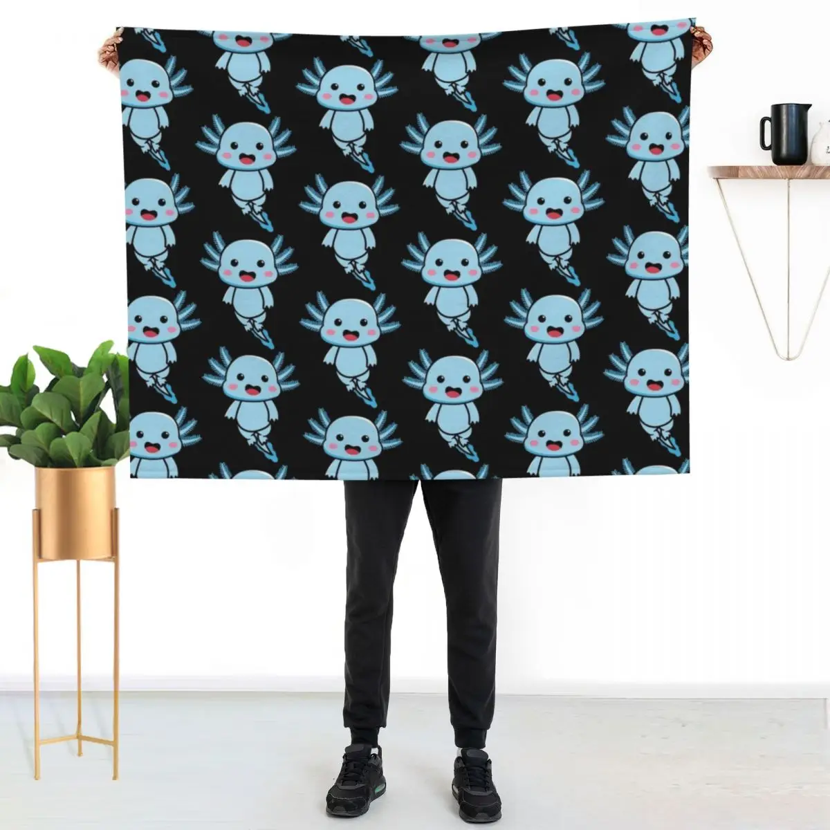 

Copy of axoltol- reptile axoltl Throw Blanket Warm Napping Blanket for Office Couch Bed