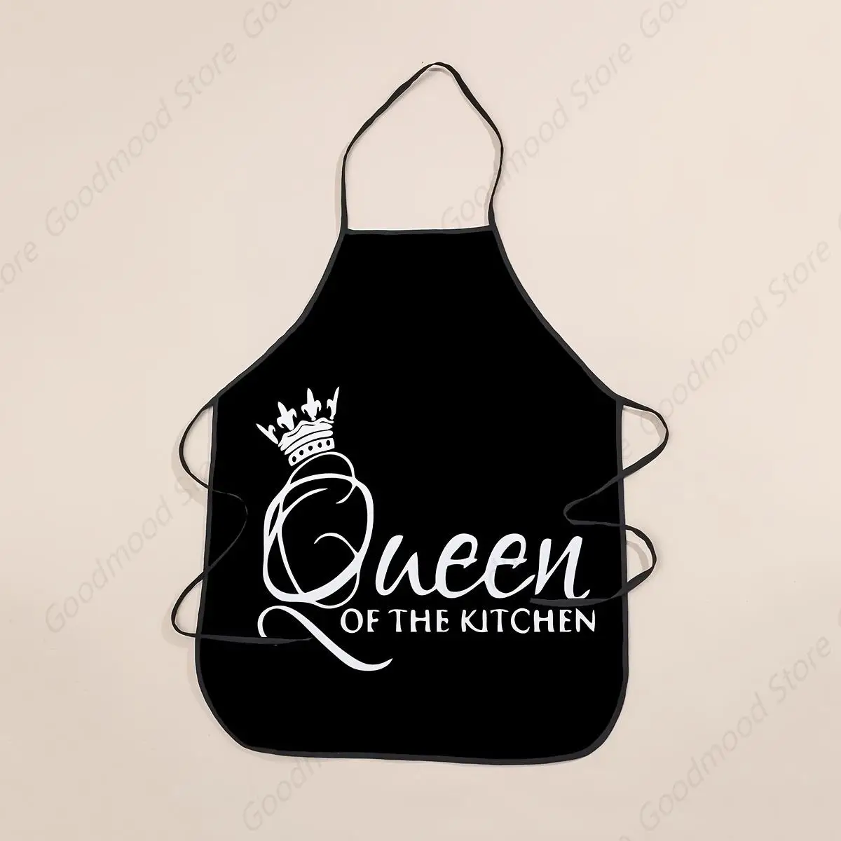 Cute Waist Apron with Letter Phrase Print - Fashionable and Functional Kitchen Workwear