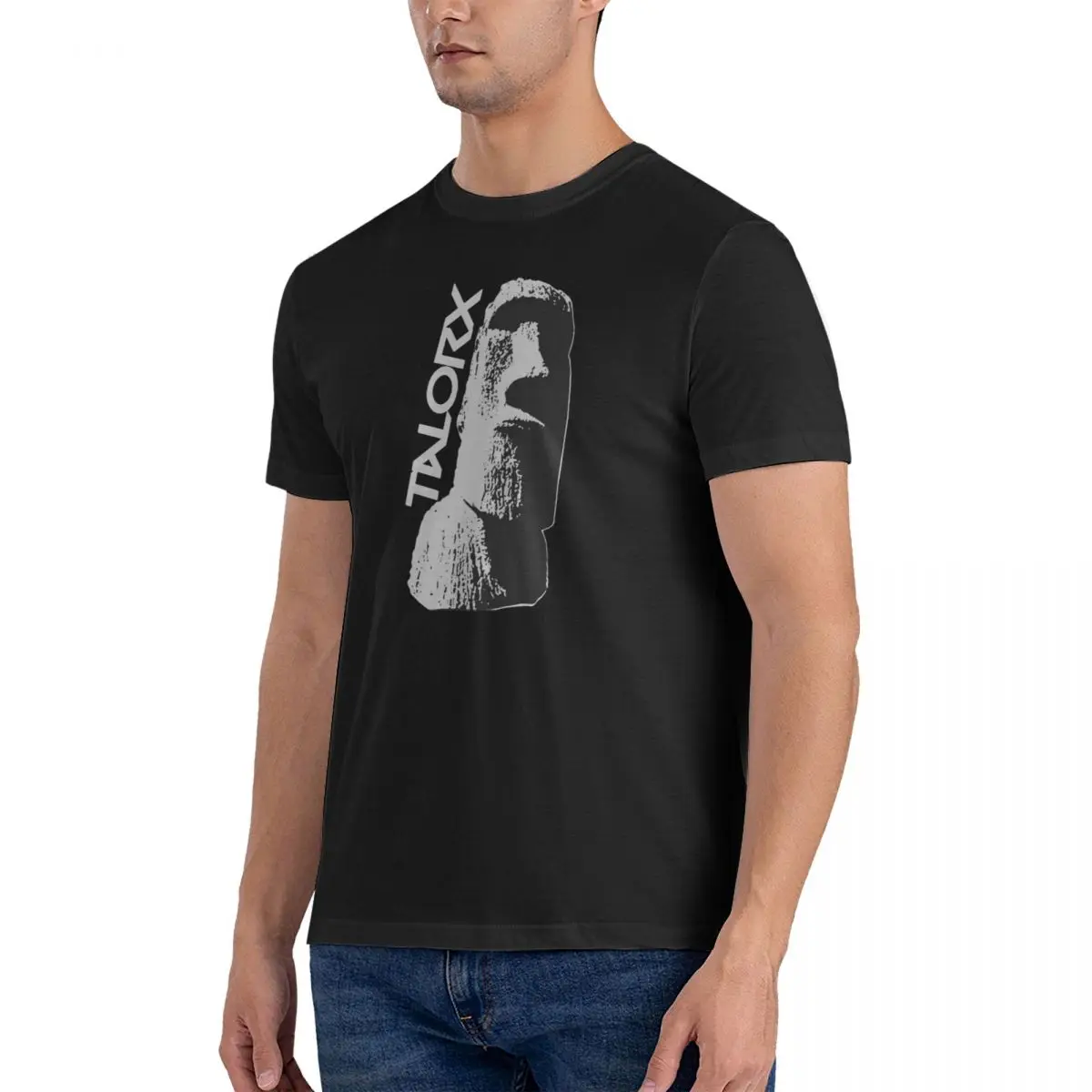 Easter Island - Moaiorx T-Shirt for Men Easter Stone Statue Casual Pure Cotton Tee Shirt Crewneck Short Sleeve T ShirtClothes