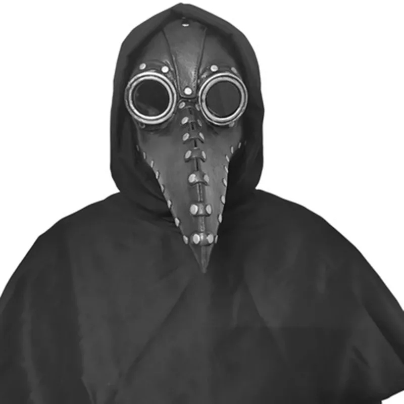 

Funny Medieval Steampunk Plague Doctor Bird Mask Latex Punk Cosplay Masks Beak Adult Halloween Event Props