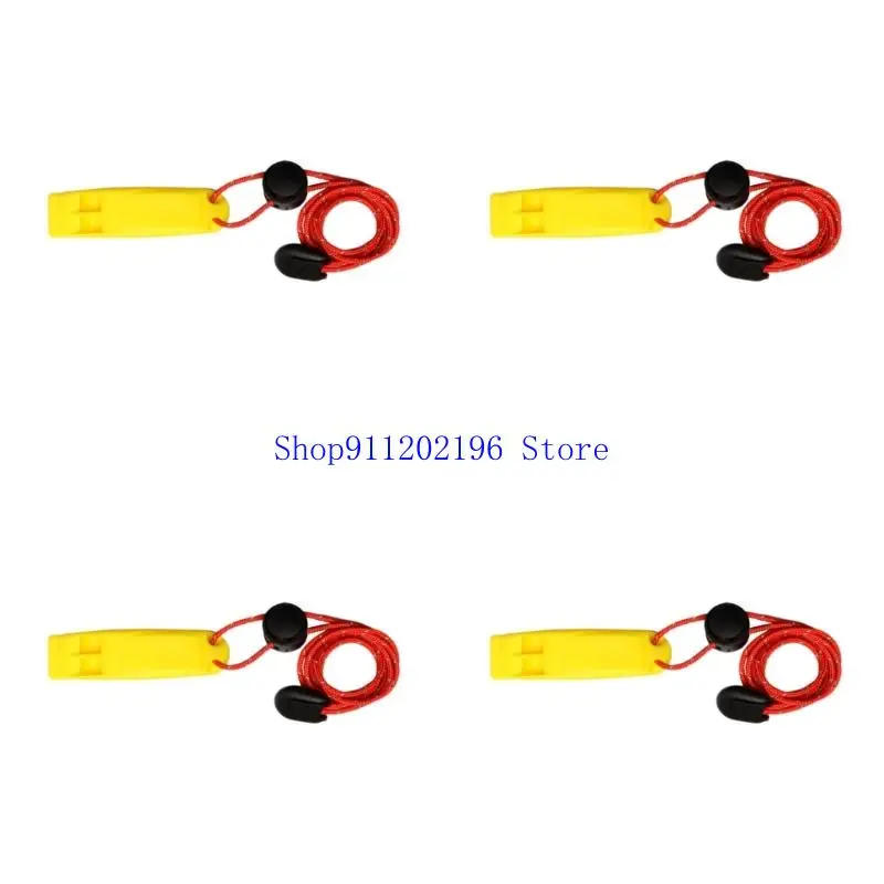 

P82A 4 шт. Сигнальный свисток безопасности с регулируемым шейным ремнем для улицы