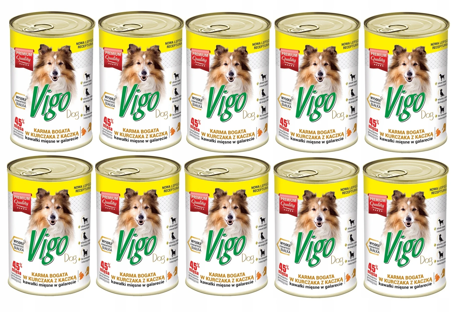 فيجو فود لحم بقري مبلل 415 جرام للكلاب × 10 قطع #1