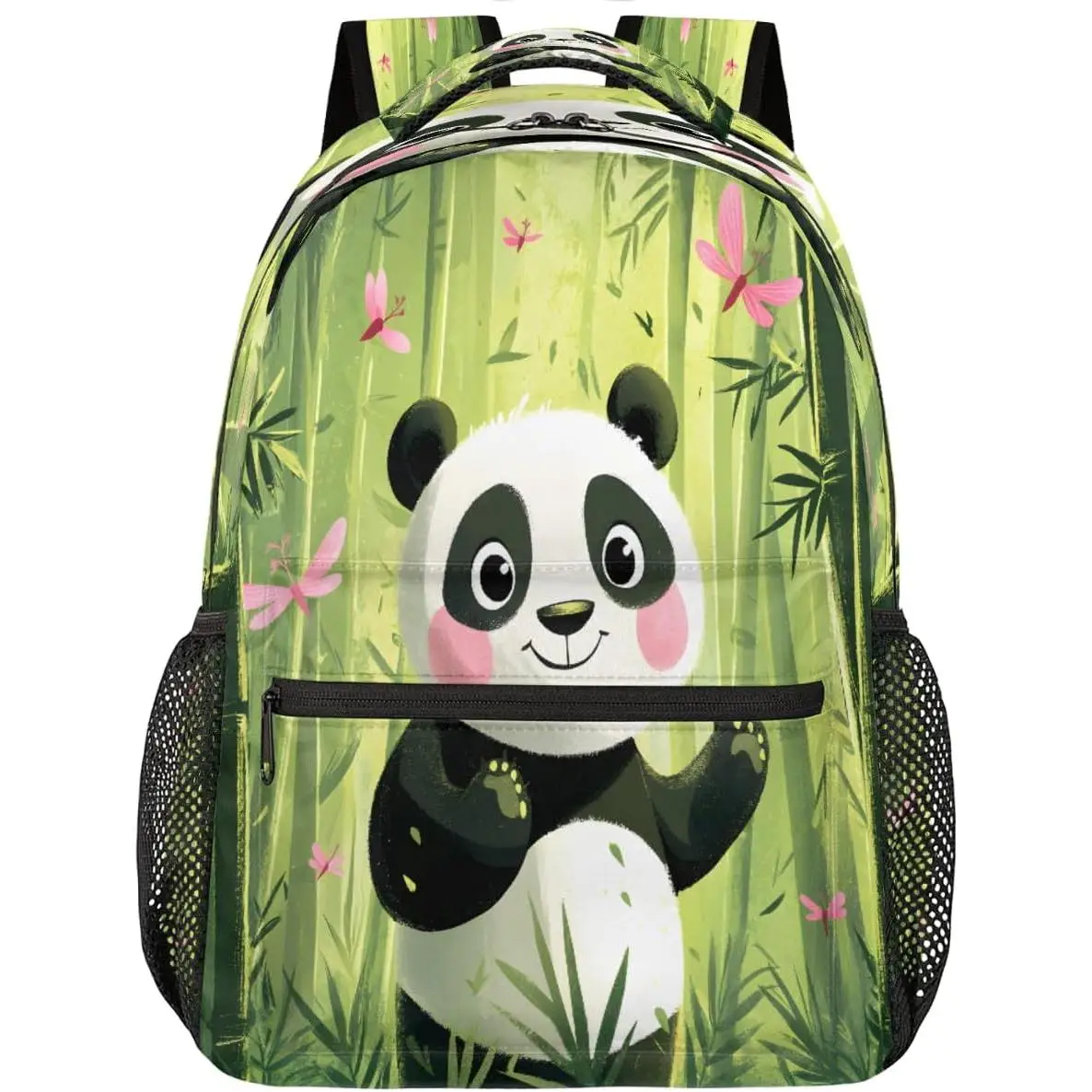 

Backpack for School, Cute Panda Bamboo Dragonfly Laptop Backpack Water Resistant Bookbag for Casual Travel Hiking Camping
