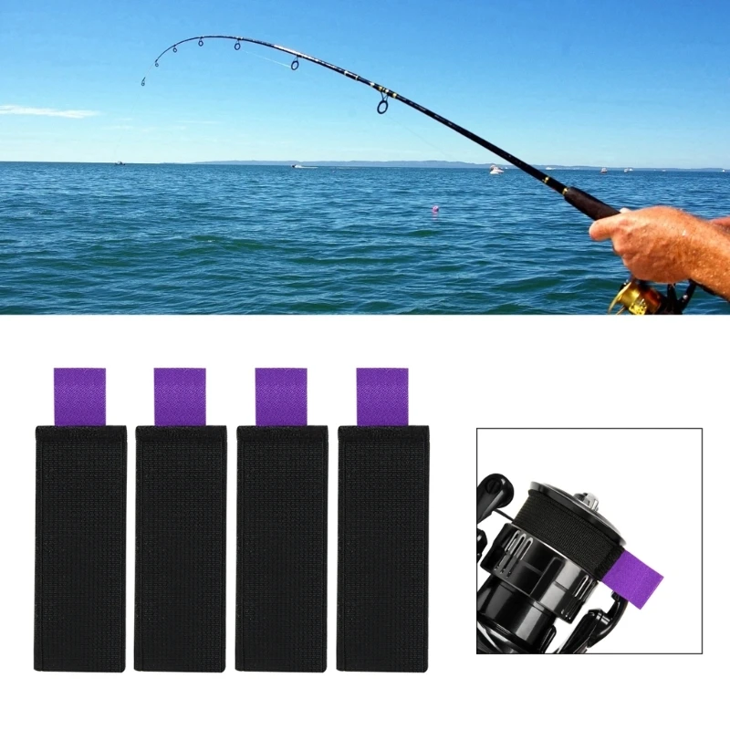 4Pcs/set Fishing Spools Belt Fishing Reel Elastics Fishing Wheel Protections Belt Rod Belt Fasteners Fishing Tackle Tool